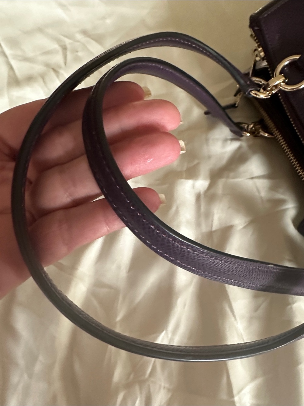 Coach Christie Purple Satchel with Gold Hardware F36637 - Picture 7 of 14
